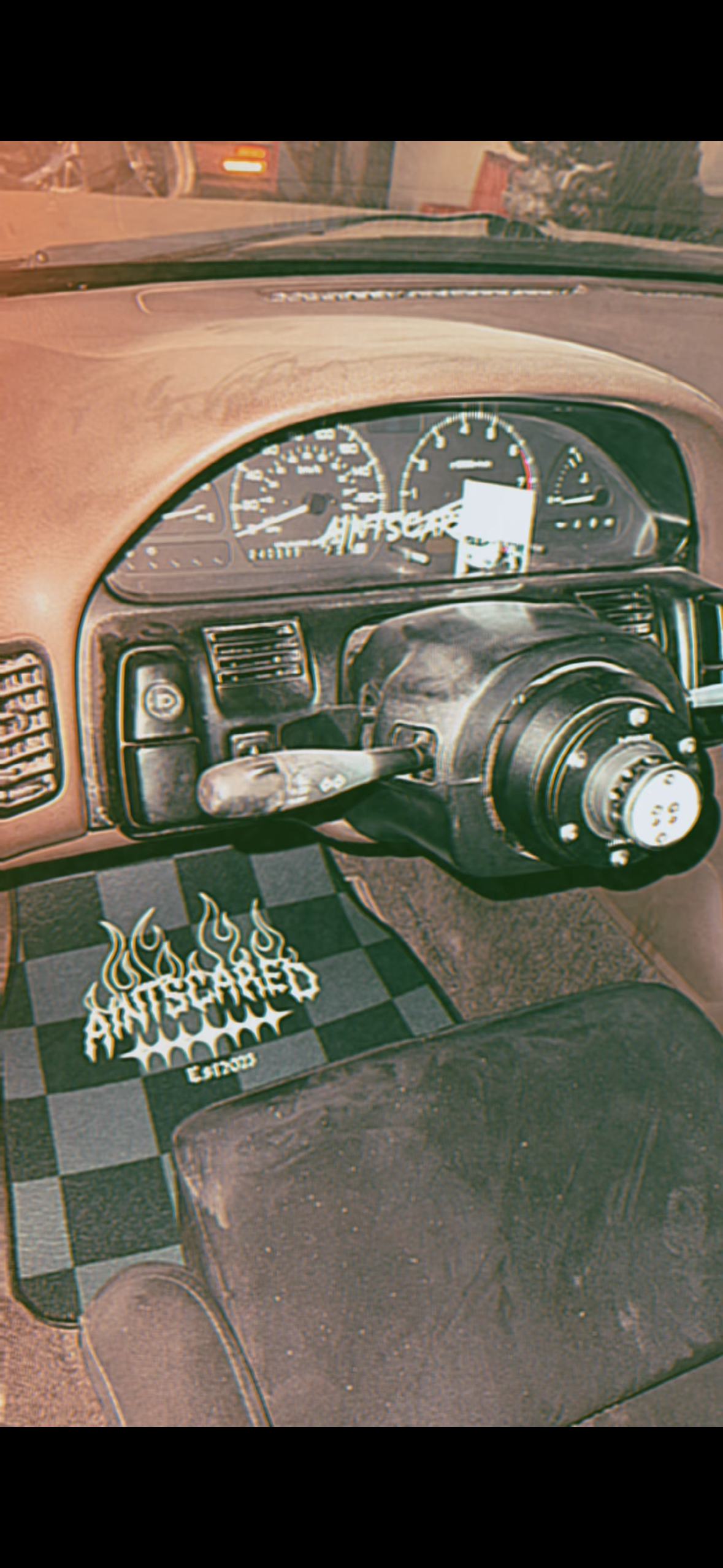 Checkered Aintscared Floor Mats