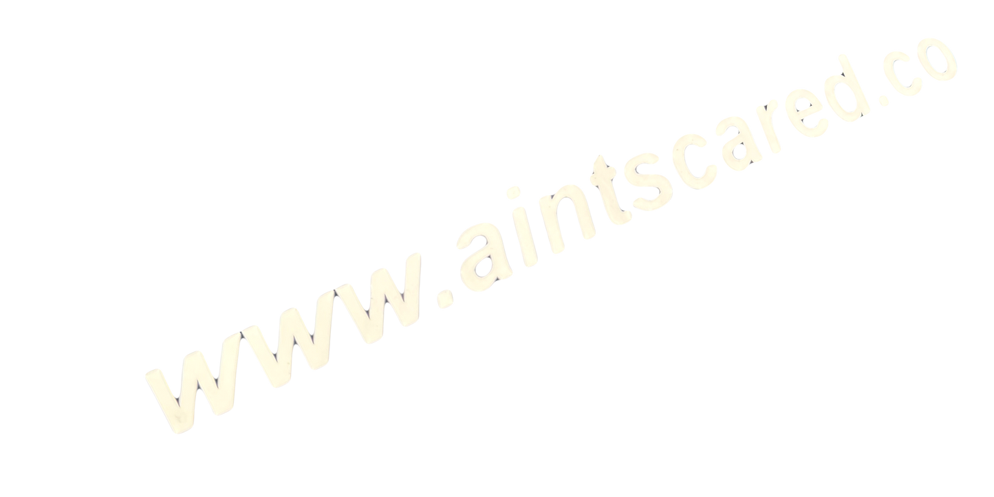 Aintscared website decal